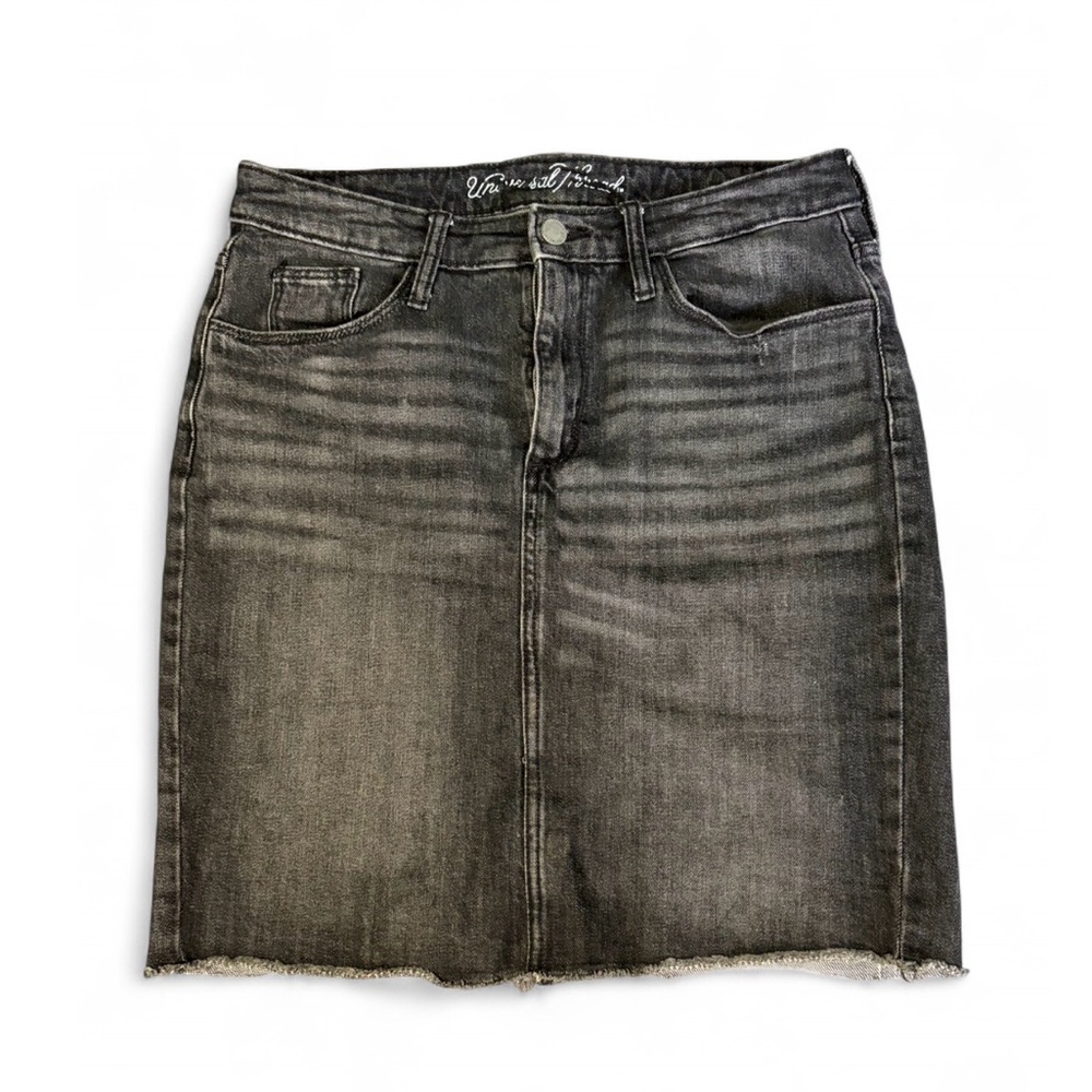 Classic Black Denim Skirt